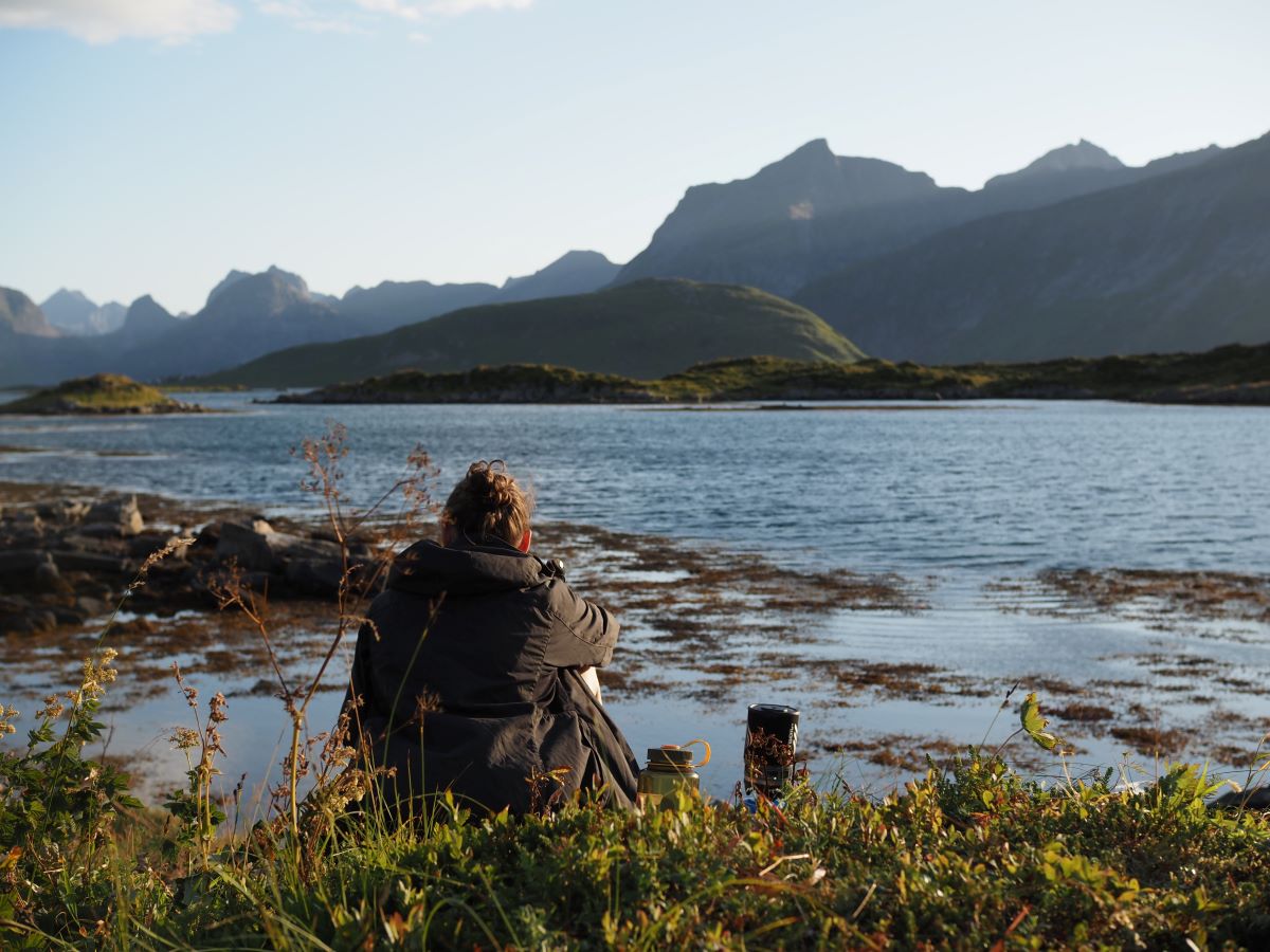 Enjoying the last sunset over the Torsfjorden, Lofoten