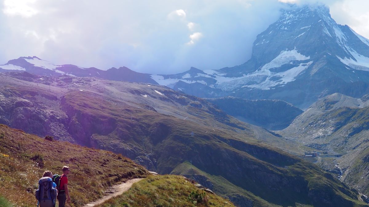 Hiking towards the Matterhorn